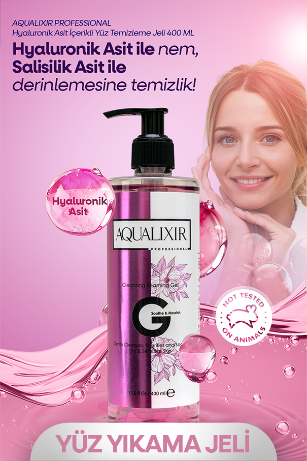 Hyaluronik Asit İçerikli Yüz Temizleme Jeli 400 ML